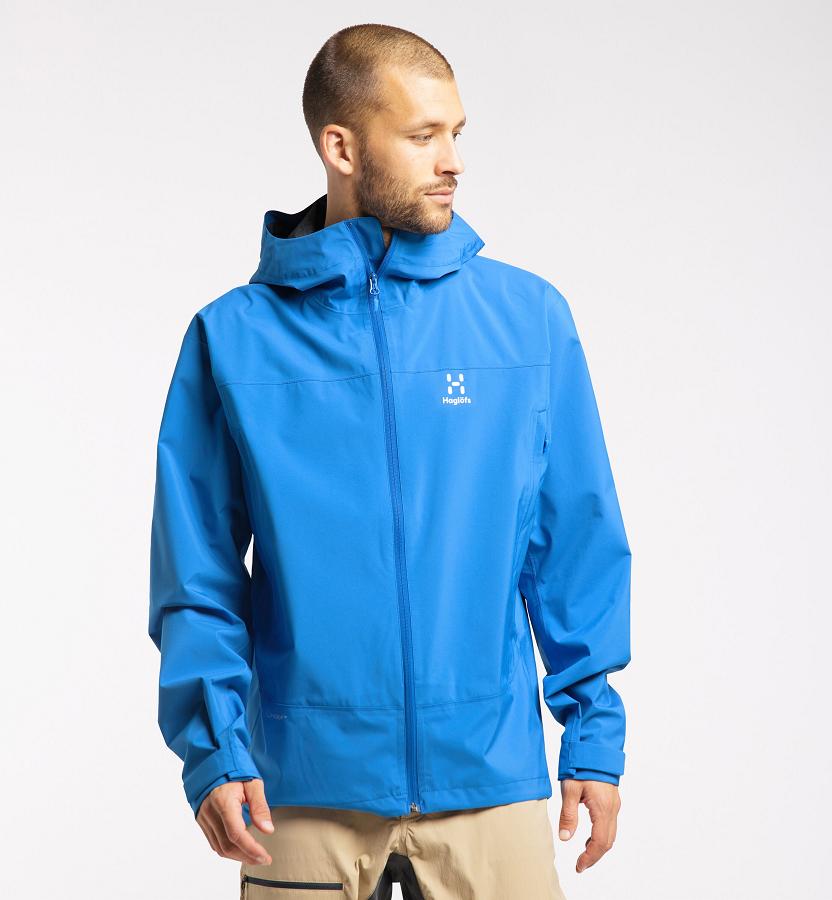Haglöfs Mens Spate Waterproof Jacket Blue New Zealand 80953WCZP
